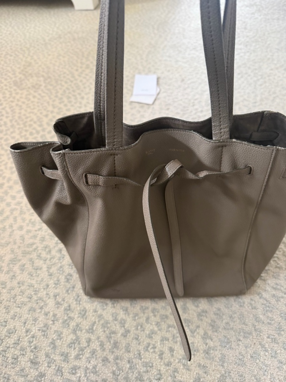 Celine Phantom Cabas Tote Bag – Leather, Large, Taupe - Picture 3 of 4